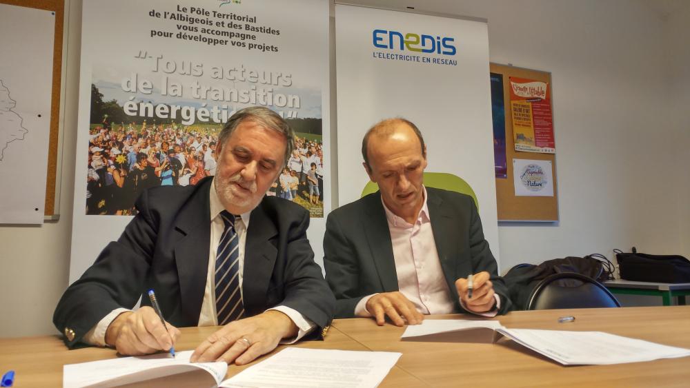 Signature de la convention d'échanges de données avec ENEDIS