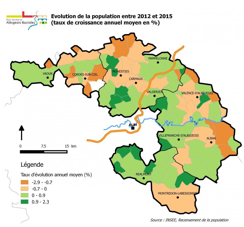 Evolution démograhique 2012-2015