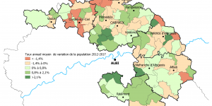 Evolution population totale 2012-2017 (INSEE)